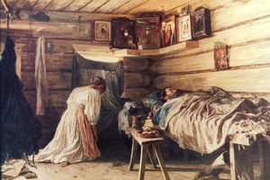 Kranker Ehemann von Vasily Maximov, 1881