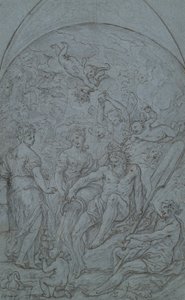Studie für eine Allegorie mit Flussgott und Fülle von Unknown