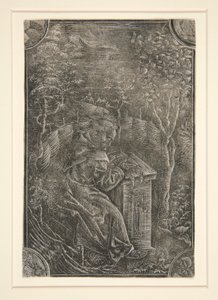 Der Franziskaner Pelbartus von Temesvar in einem Garten von Unknown