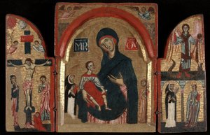 Triptychon: Jungfrau und Kind mit den Heiligen Dominikus und Franziskus; Die Kreuzigung; Heiliger Michael mit den Heiligen Peter Martyr und Katharina von Alexandria