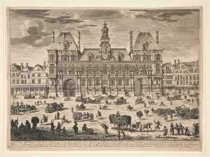Ansicht des Hôtel de Ville, Paris