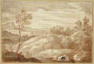 Waldlandschaft mit Figuren