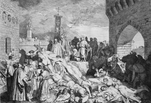 Die Große Pest von Florenz 1348 von Unknown artist