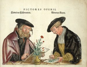 2 Künstler, die das Buch illustrierten, Albert Meyer und Veit Rudolph Speckle, „De Historia Stirpium commentarii insignia,...“ von Leonhart Fuchs