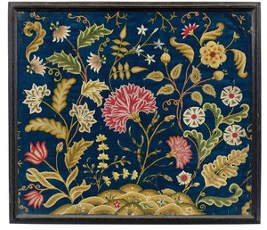 Ein gesticktes Bild aus der Zeit Georgs II., ca. 1740