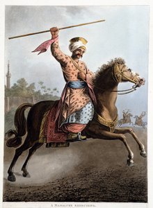 Ein Mamluke auf seinem Pferd - in „Ansichten von Ägypten, Palästina und anderen Teilen des Osmanischen Reiches“