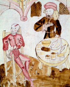 Ein Arzt besucht einen Patienten (Miniatur)