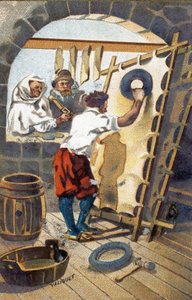 Ein Papageienhersteller im Jahr 1575.