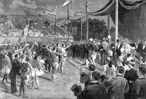 Über die Olympischen Spiele: der Marathonläufer - in „The Illustré Journal“, 26.04.1896