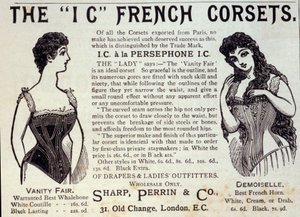 Werbung für französische Korsetts. 1888 von Unknown artist