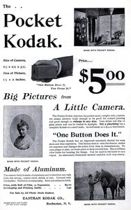 Werbung für die Kodak-Taschenkamera. (Pocket Kodak) 1895. Private Sammlung.