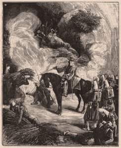 Afrikanische Truppen ersticken Algerier in einer Höhle während der Eroberung des Territoriums von Regence Algier 1844-45 von Unknown