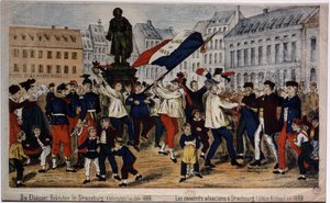 Elsässische Wehrpflichtige, Place Kleber in Straßburg von Unknown artist