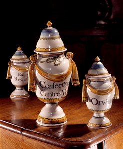 Apothekertöpfe aus Fayence. 17. Jahrhundert von Unknown artist