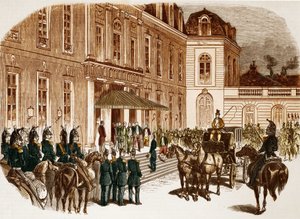 Ankunft von Louis Napoleon Bonaparte (Louis-Napoleon III) im Elysee nach seiner Wahl.