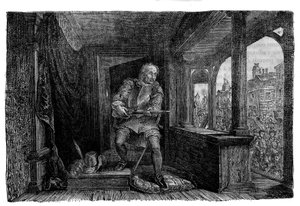 Ermordung von Jacques de Murray im 16. Jahrhundert, Halbbruder von Marie Stuart und unehelicher Sohn von Jakob V. von Schottland. von Unknown artist
