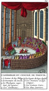 Versammlung des Konzils von Trient (1545 - 1563), Gravur 1706 von Unknown artist
