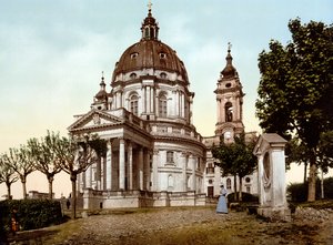Basilika della Superga (Basilika von Superga) in Turin (Torino) in Italien im Jahr 1890 von Unknown artist
