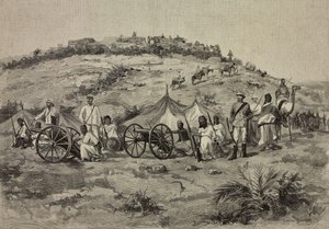 Batterie von Federico Ciccodicola (1860-1924), Eritrea, Zeichnung von E X aus L