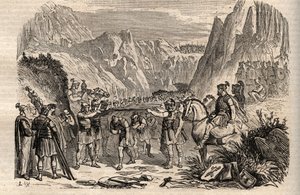 Schlacht an den Kaudinischen Gabeln - Schlacht an den Kaudinischen Gabeln (Furculae Caudinae) - 321 v. Chr. zwischen den Römern und den Samniten während des Zweiten Samnitenkriegs - Zweiter Samnitenkrieg, Schlacht an den Kaudinischen Gabeln 321 v. Chr., da
