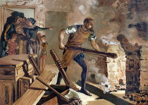 Bernard Palissy (1510-1589), französischer Keramiker, arbeitet an der Verschmelzung seiner Emaille. von Unknown artist