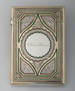 Bertha Palmers Kartenetui, ca.1865, Sterlingsilber, Emaille, Hersteller unbekannt