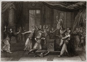 Bibel von Royaumont, Altes Testament: Großzügigkeit von Matathias. Illustration von 1811