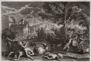 Bibel von Royaumont, Altes Testament: Die zehn Plagen Ägyptens. Illustration von 1811. von Unknown artist