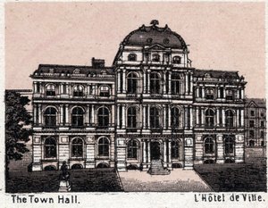 Boston, Vereinigte Staaten: Blick auf das Rathaus. in „Die Welt illustriert 168 Ansichten“. Undatiert (spätes 19. Jahrhundert) von Unknown artist