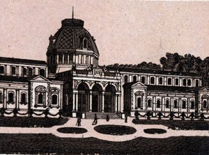 Budapest, Ungarn: Blick auf die Thermalbäder auf der Margareteninsel. in „Die Welt illustriert 168 Ansichten“. Undatiert (spätes 19. Jahrhundert) von Unknown artist