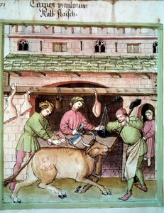 Metzgerei: Schlachtung eines Ochsen von Unknown artist