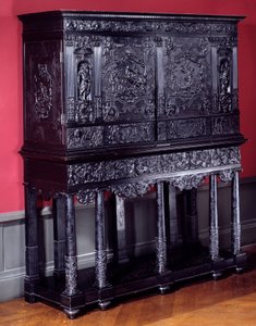Kabinett in Ebenholz: Horatius Cocles verteidigt die Sublicius-Brücke in Rom