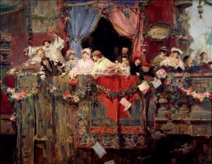 Karnevalsszene in Rom von Unknown artist