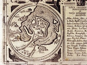 Karthago Blick auf den Golf von Tunis in einem historischen Atlas des 17. Jahrhunderts