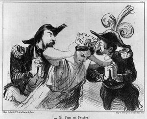 Karikatur über die Kampagne für die ersten Präsidentschaftswahlen im Dezember 1848