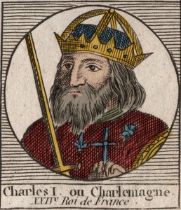 Karl der Große (Carolus Magnus, Karl der Große) (747-814) König der Franken und christlicher Kaiser des Westens - Gravur aus „Instruction sur l