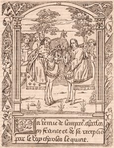 Karl V. empfängt Kaiser Karl IV., Heiligen Römischen Kaiser und König von Böhmen