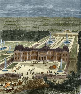 Chateau de Vaux Le Visomte (Vaux-Le-Vicomte) zur Zeit von König Ludwig XIV. (19. Jahrhundert) (Gravur)