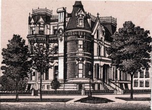 Chicago, Vereinigte Staaten: Ansicht von der Ecke Prairie Avenue und 22nd Street. in „Die Welt illustriert 168 Ansichten“ Undatiert (spätes 19. Jahrhundert)