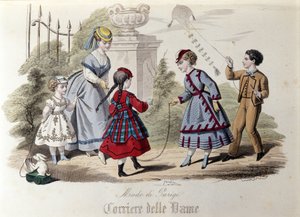 Kinderkleidung in Paris im Jahr 1866