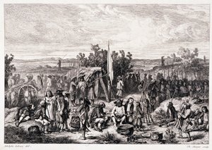 Chouans im Biwak - in „La bretagne ancienne et moderne“ von Pitre-Chevalier, herausgegeben von W. Coquebert von Unknown artist