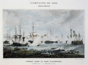 Kampf in der Bucht von Algeciras von Unknown artist