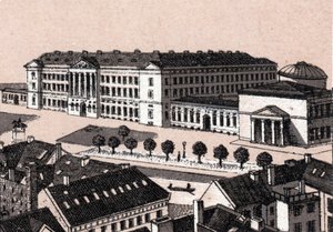 Kopenhagen, Dänemark: Ansicht des Schlosses Christiansborg. in „Die Welt illustriert 168 Ansichten“ Undatiert (spätes 19. Jahrhundert)