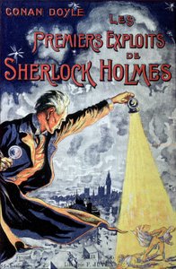 Titelblatt „Die ersten Abenteuer von Sherlock Holmes“ von Conan Doyle