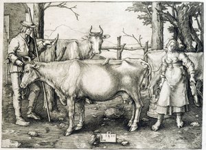 Kuh und Molkerei in Holland
