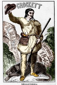 David Crockett (1786-1836), amerikanischer Pionier - Almanach