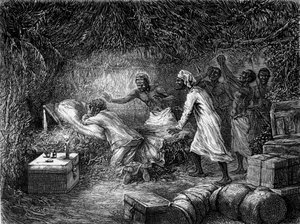 David Livingstone starb 1873 an Dysenterie im Dorf Tchitammbo - „Livingstones letzte Reise 1866-1873“ in „Tour du Monde“, 2. Halbjahr 1875