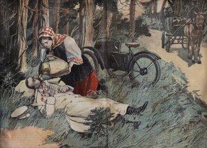 Tod von Großfürst Georg Alexandrowitsch von Russland (1871-1899), in Abbas Tuman (Kaukasus) - Gravur aus „Le-Pelerin“ von 1899 von Unknown artist
