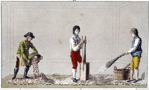 Dekoration: eine der Etappen des Bodenpflasters von Unknown artist