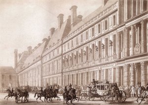 Abreise von Napoleon aus dem Louvre zu seiner Krönung. von Unknown artist